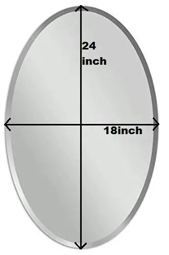 Accent Modern & Beveled Oval Mirror