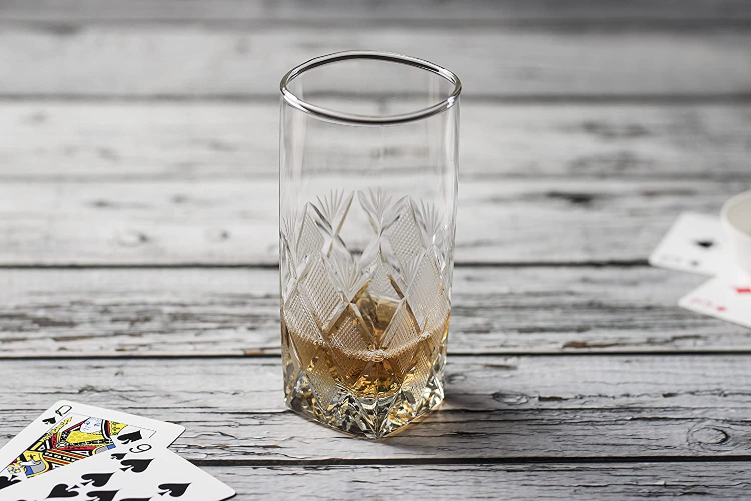 The Morgan Handcut Crystal Highball Glasses