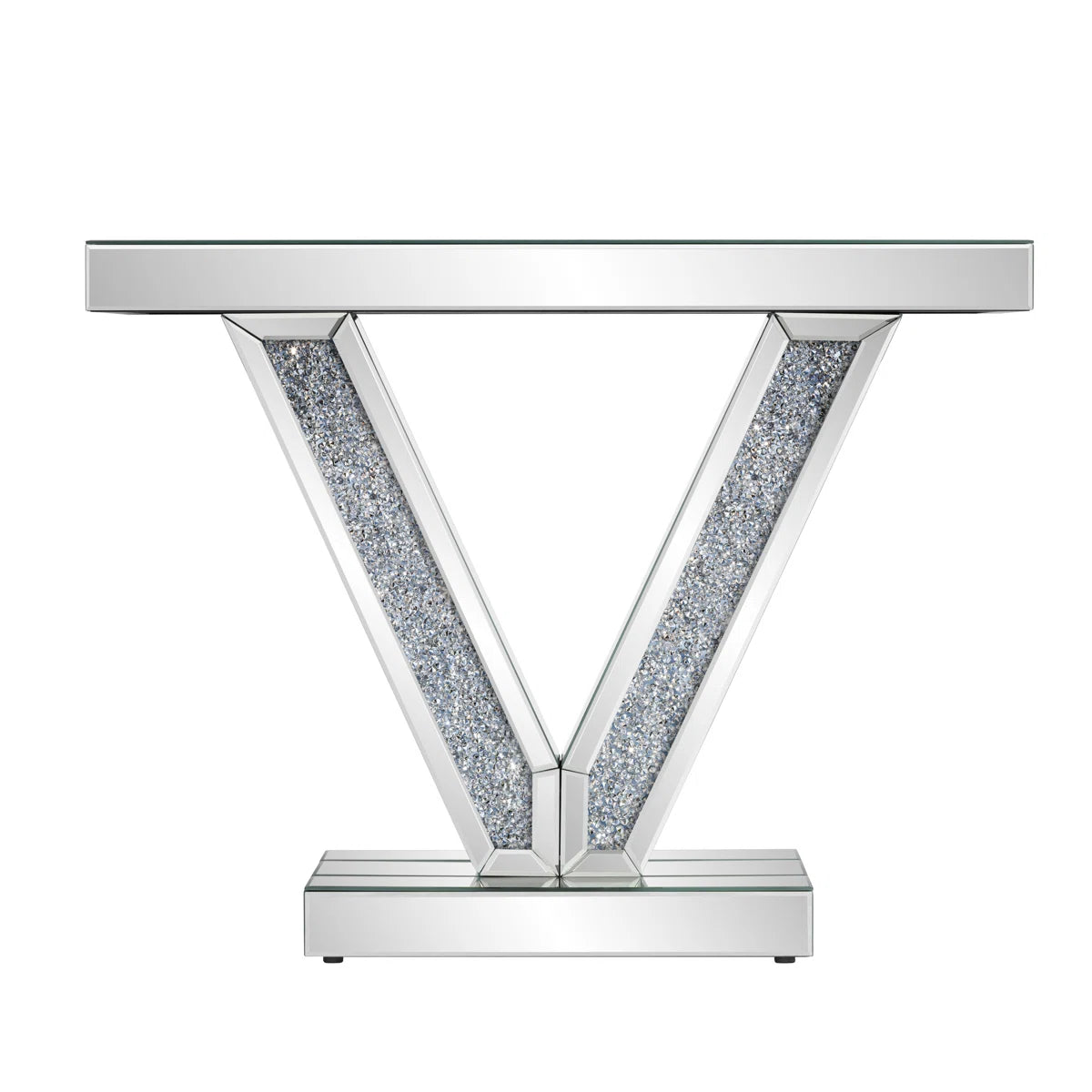 Felix Mirrored Diamond Crush Console Table