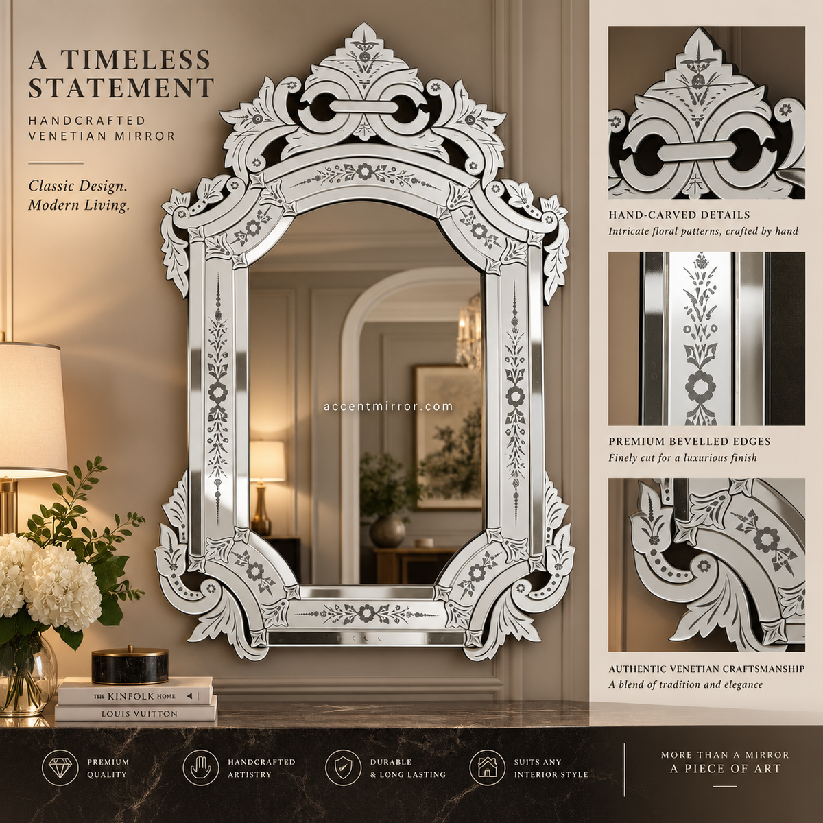 Classic Vintage Venetian Wall Mirror