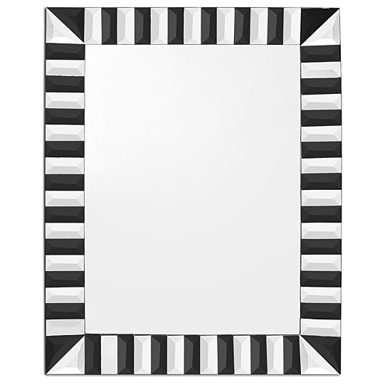 Clear Black Rectangle Mirror