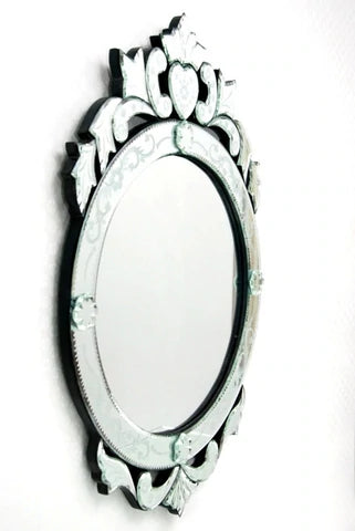 Crown Round Venetian Mirror