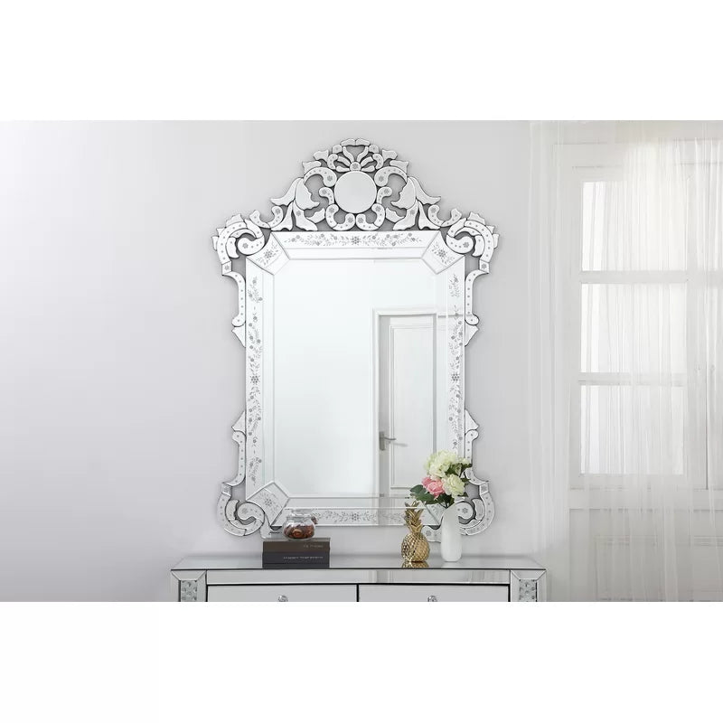 Danyel Arch Crowned Top Silver Wall Mirror