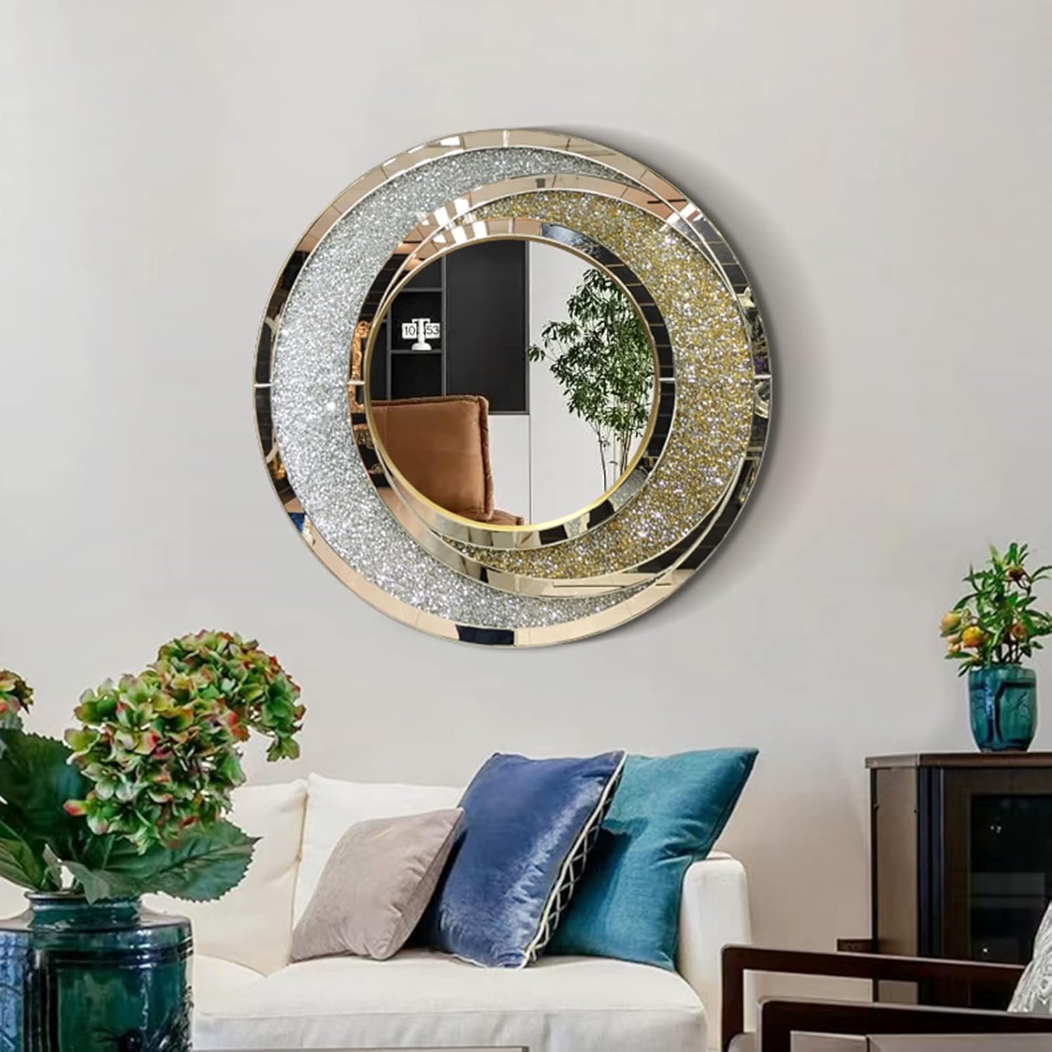 Eclipse Diamond Crush Wall Mirror