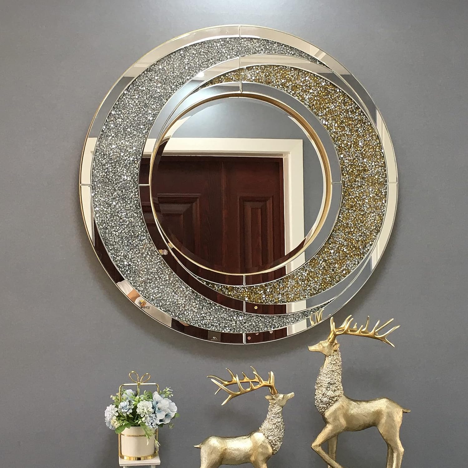 Eclipse Diamond Crush Wall Mirror