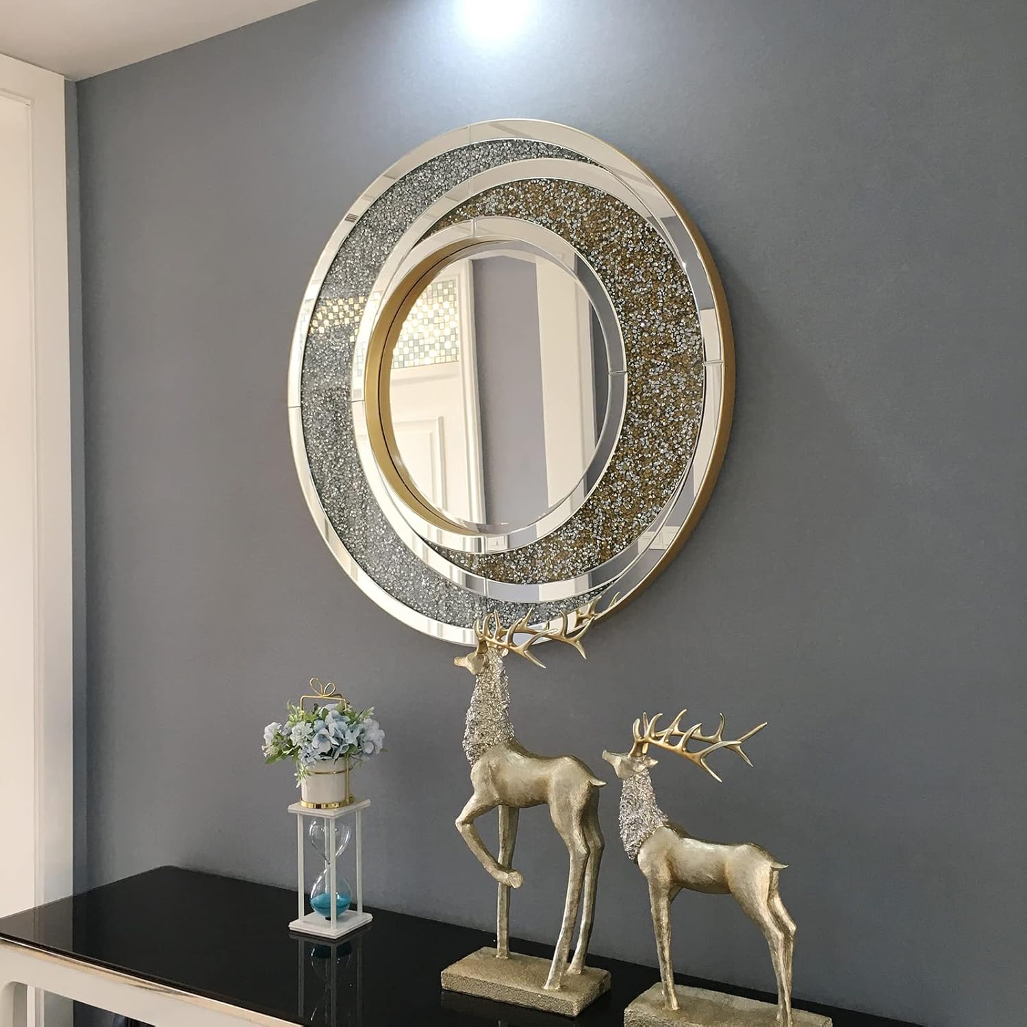 Eclipse Diamond Crush Wall Mirror
