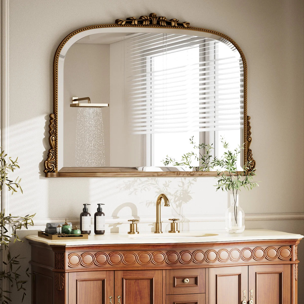 Amigo Vintage Carved Mirror