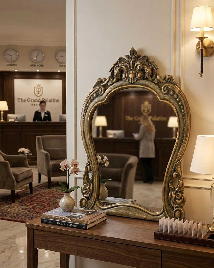 French Artisan Carved Mirror