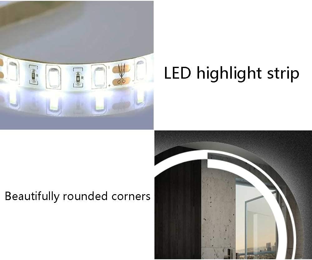 Illuminated Led Mirror With Touch Sensoe (3 Lights Integrated)
