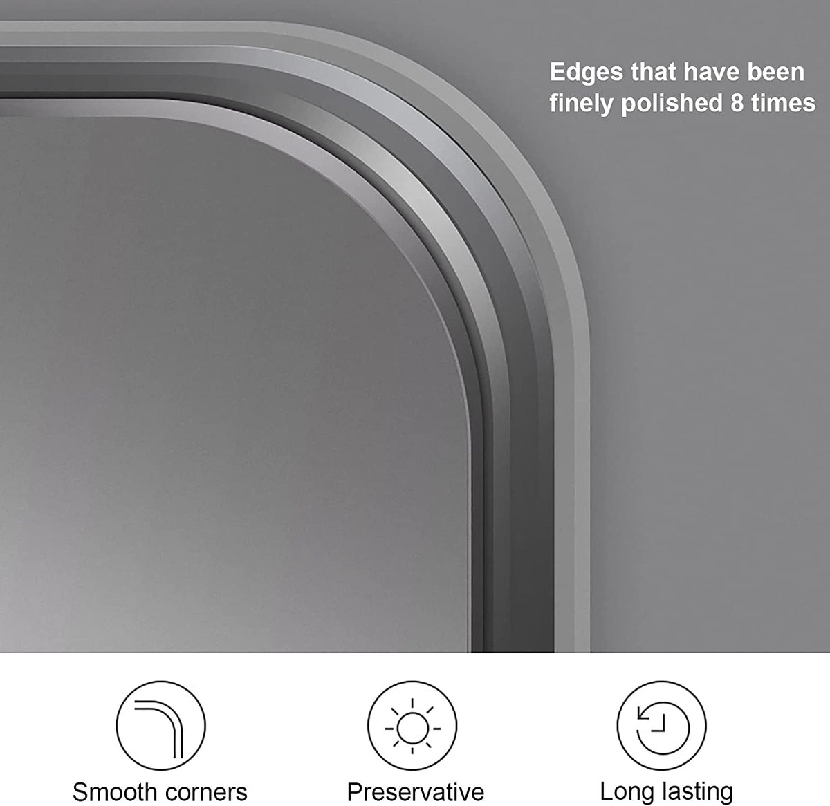 Instore Backlit Led Mirror For Washbasin With Touch Sensor & Dimmable (3 Lights Integrated)