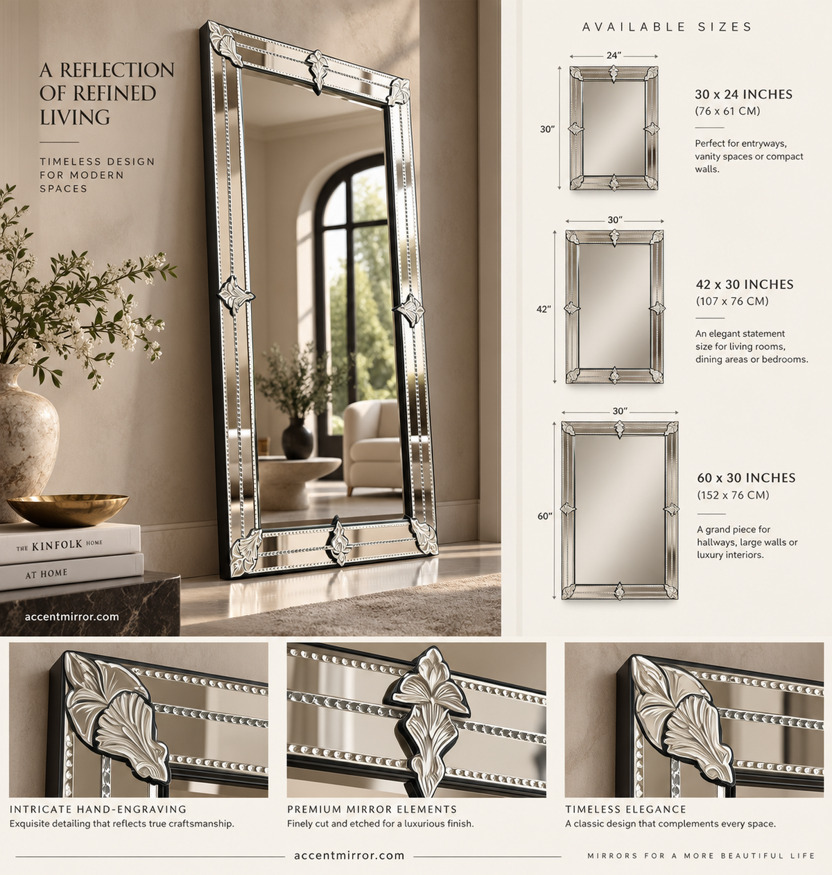 Minimalist Venetian Mirror