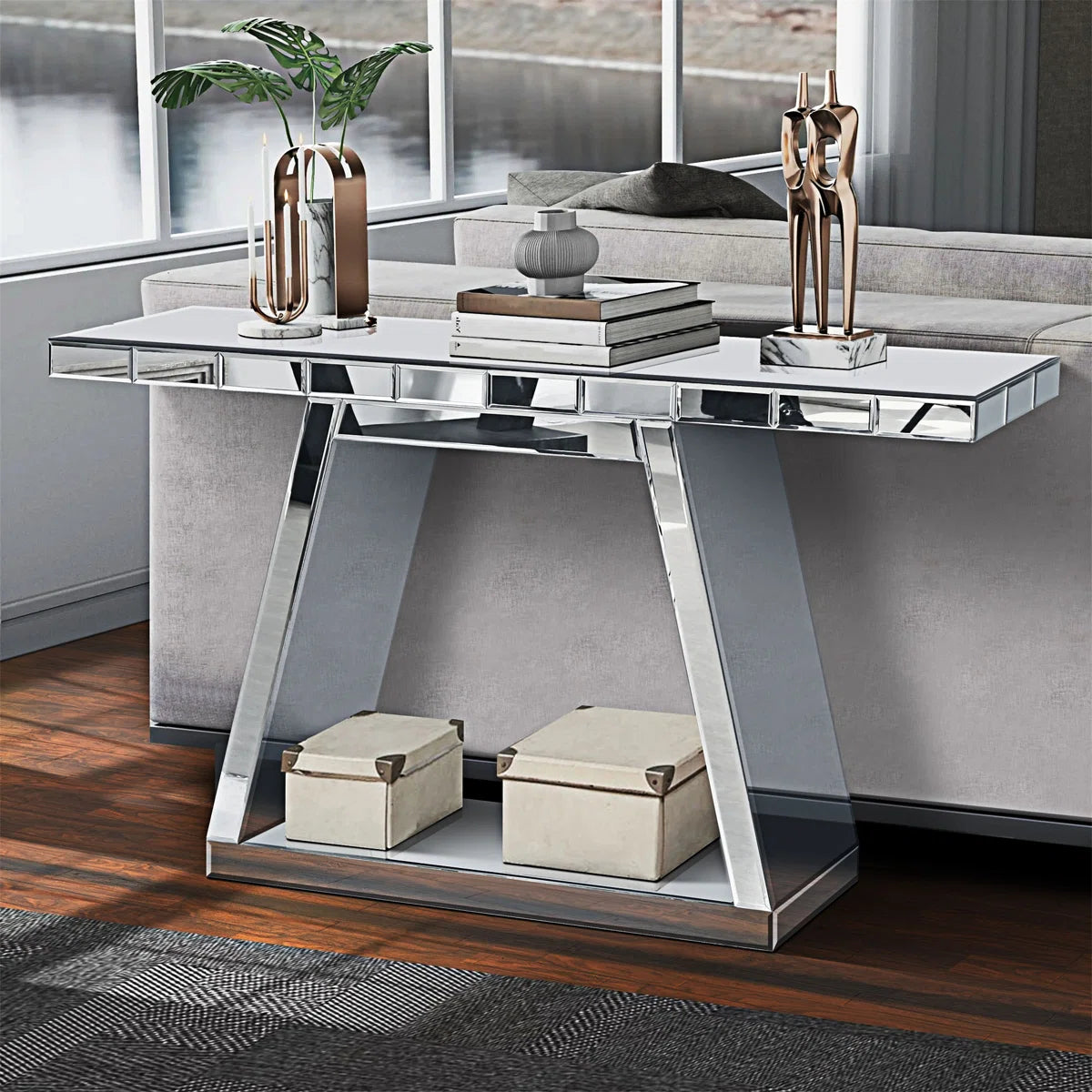 Valhalla Mirrored Console Table
