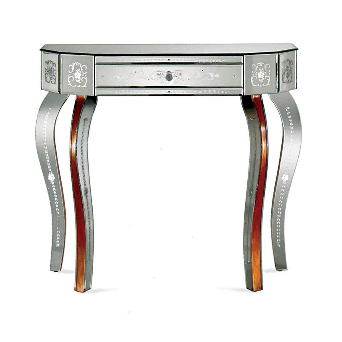 Ellora Venetian Mirrored Console Table And Venetian Mirror Set (Exclusive on Accent Mirror)