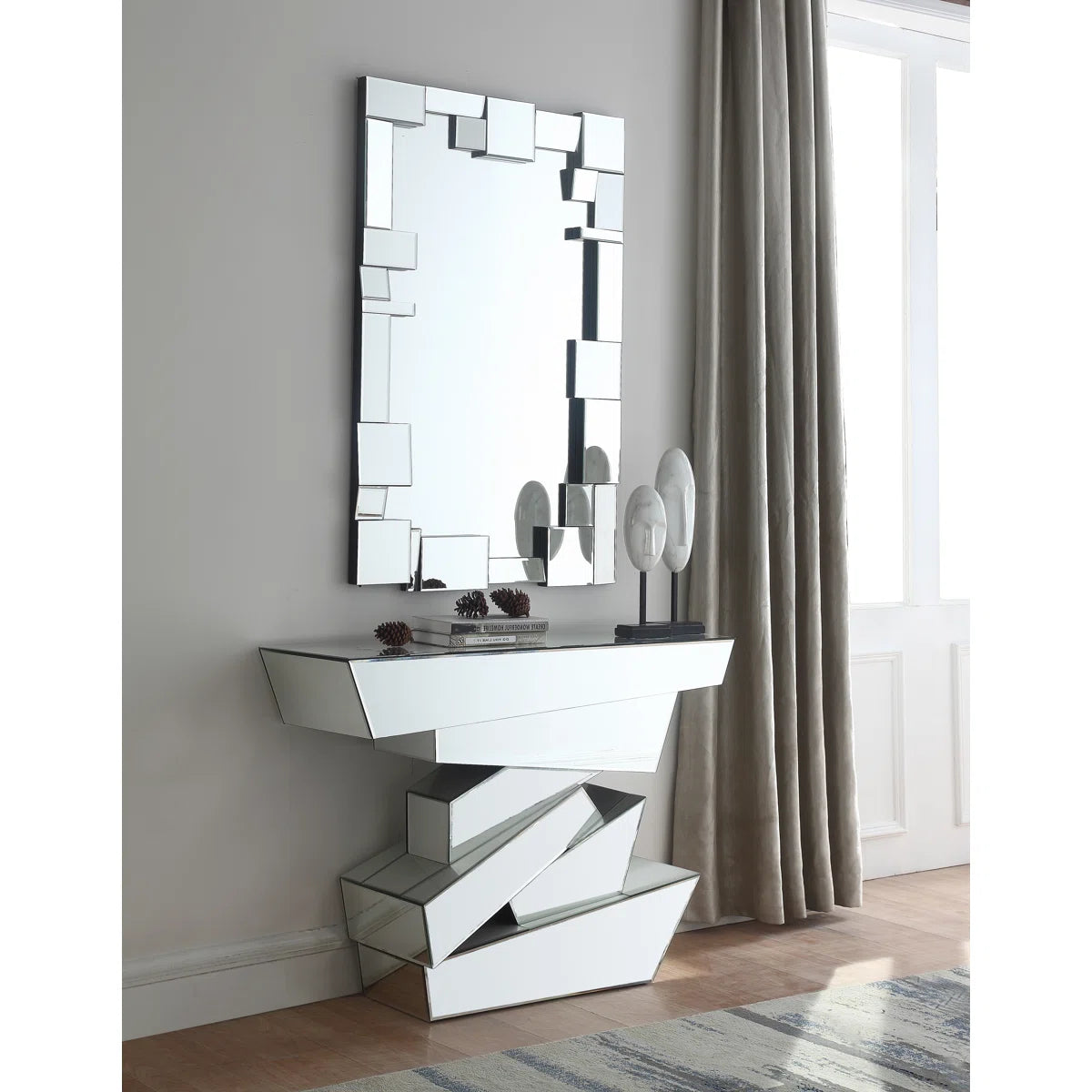 Shawm Mendes Mirrored Console Table (Exclusive on Accent Mirror)