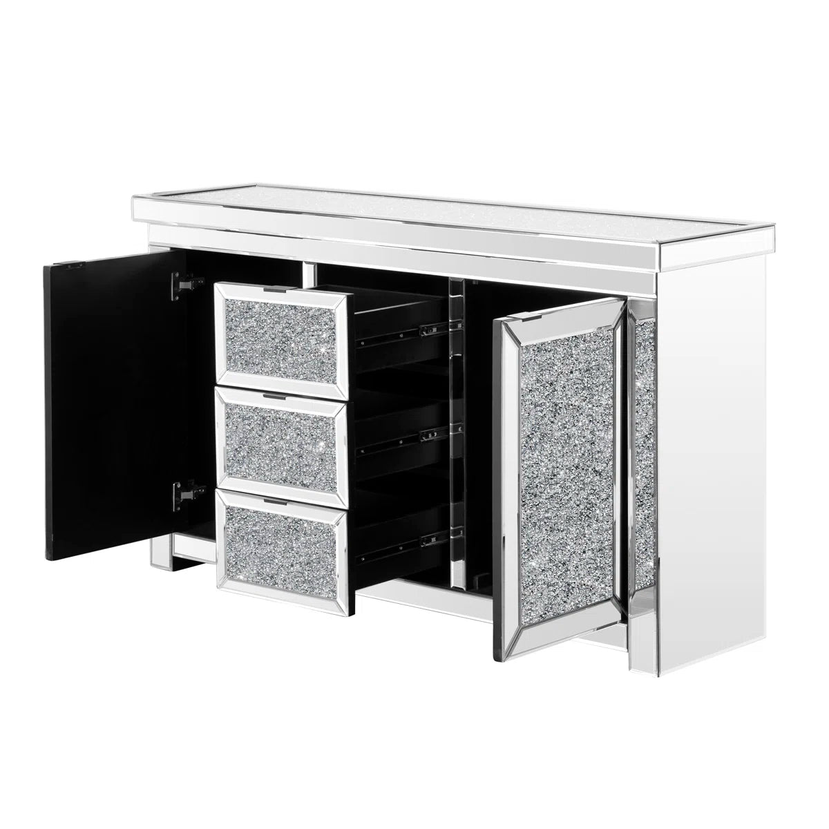 St DeCrass Diamond Crush Console Table (Exclusive on Accent Mirror)