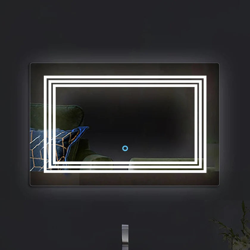 Triple Strips Line Led Bathroom Mirror (3 Lights Integrated)