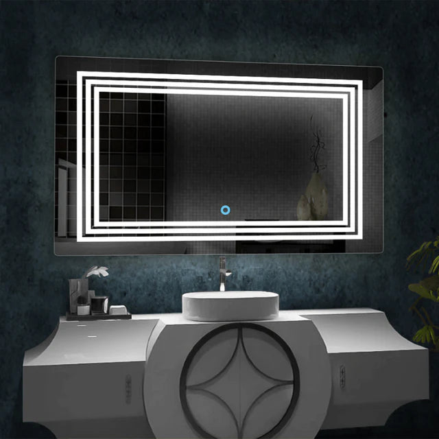 Triple Strips Line Led Bathroom Mirror (3 Lights Integrated)