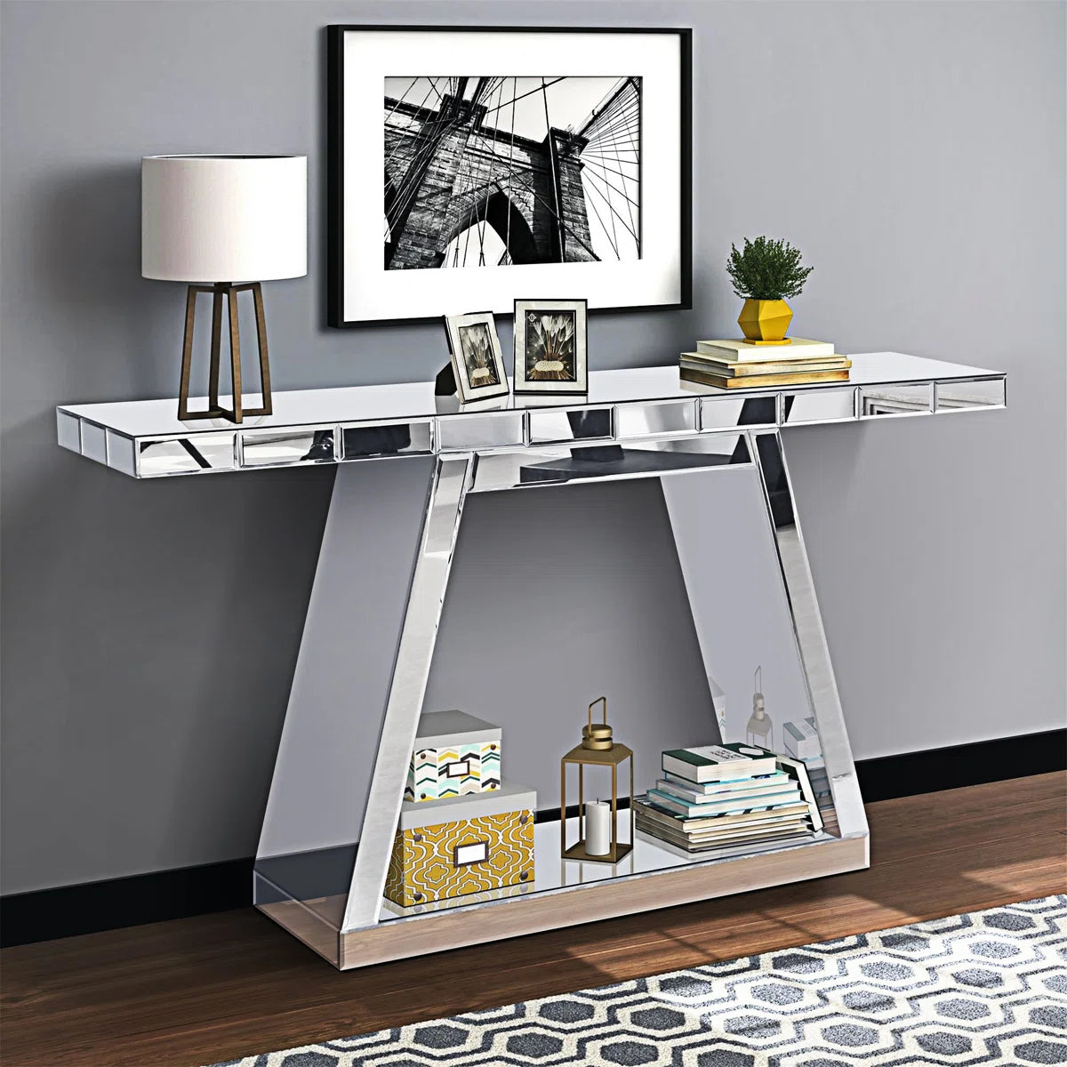 Valhalla Mirrored Console Table