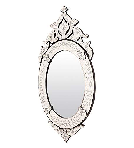 Wall Mounted Venetian Oval Glass Crown Mirror