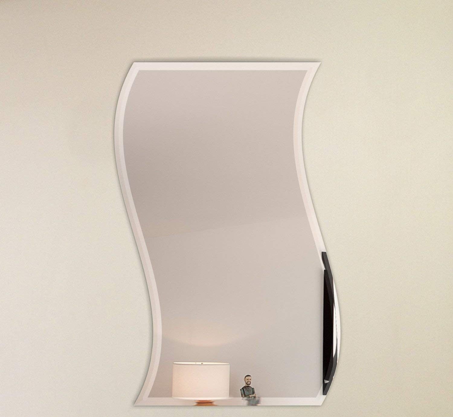 Frameless Zig Zag Wall Mirror