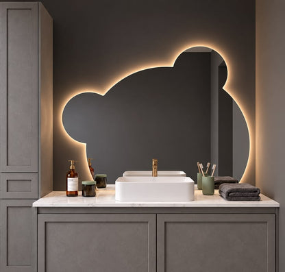 Tilted Bear Led Mirror Backlit & Frontlit (3 Lights Integrated)