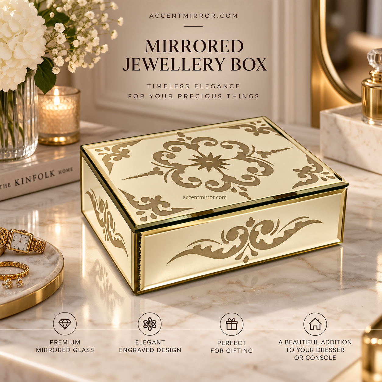 Venetian Mirrored Jewellery Box