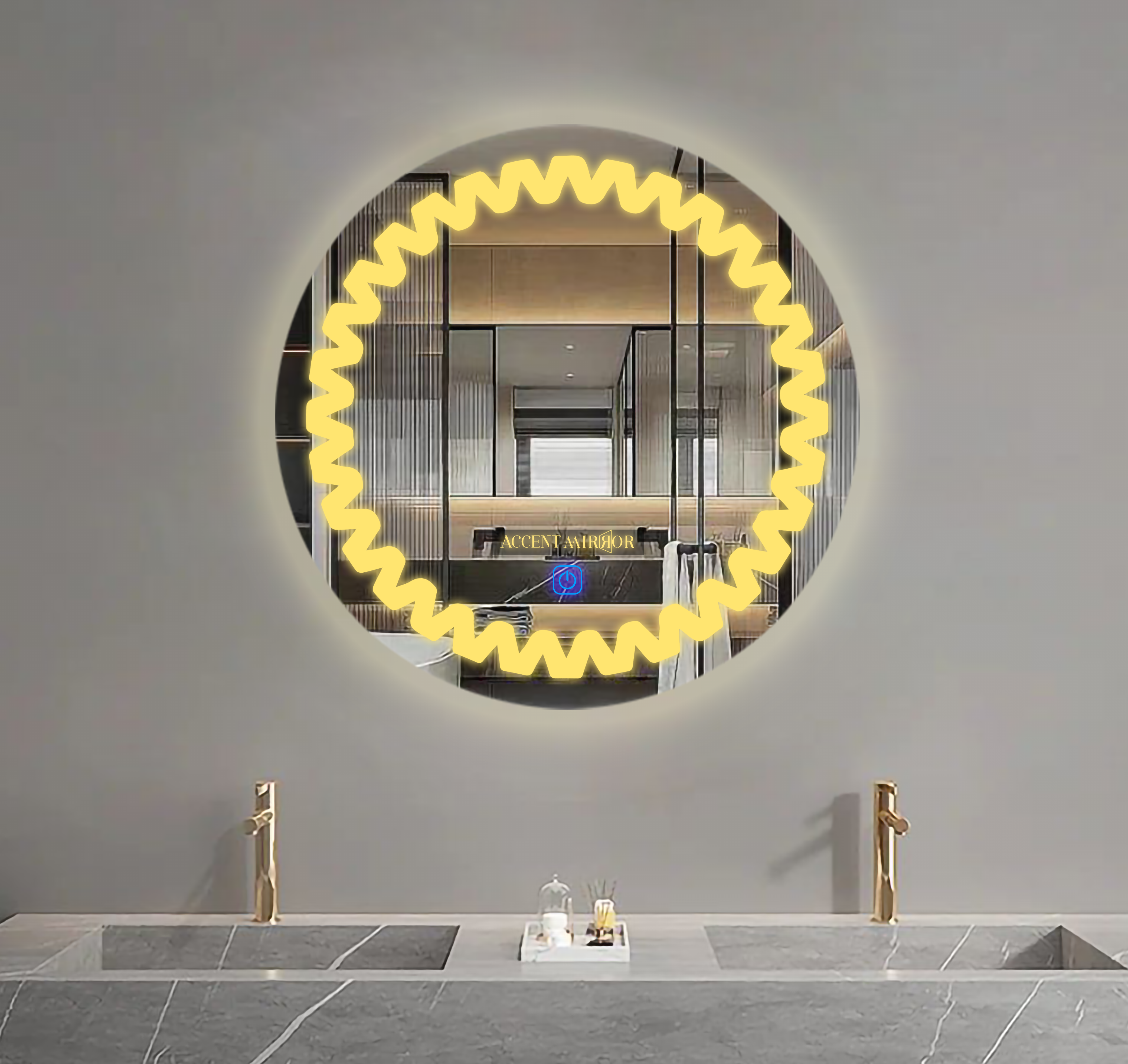 Maxie Led Bathroom Mirror With Touch Sensor & Dimmable (3 Lights Integrated)