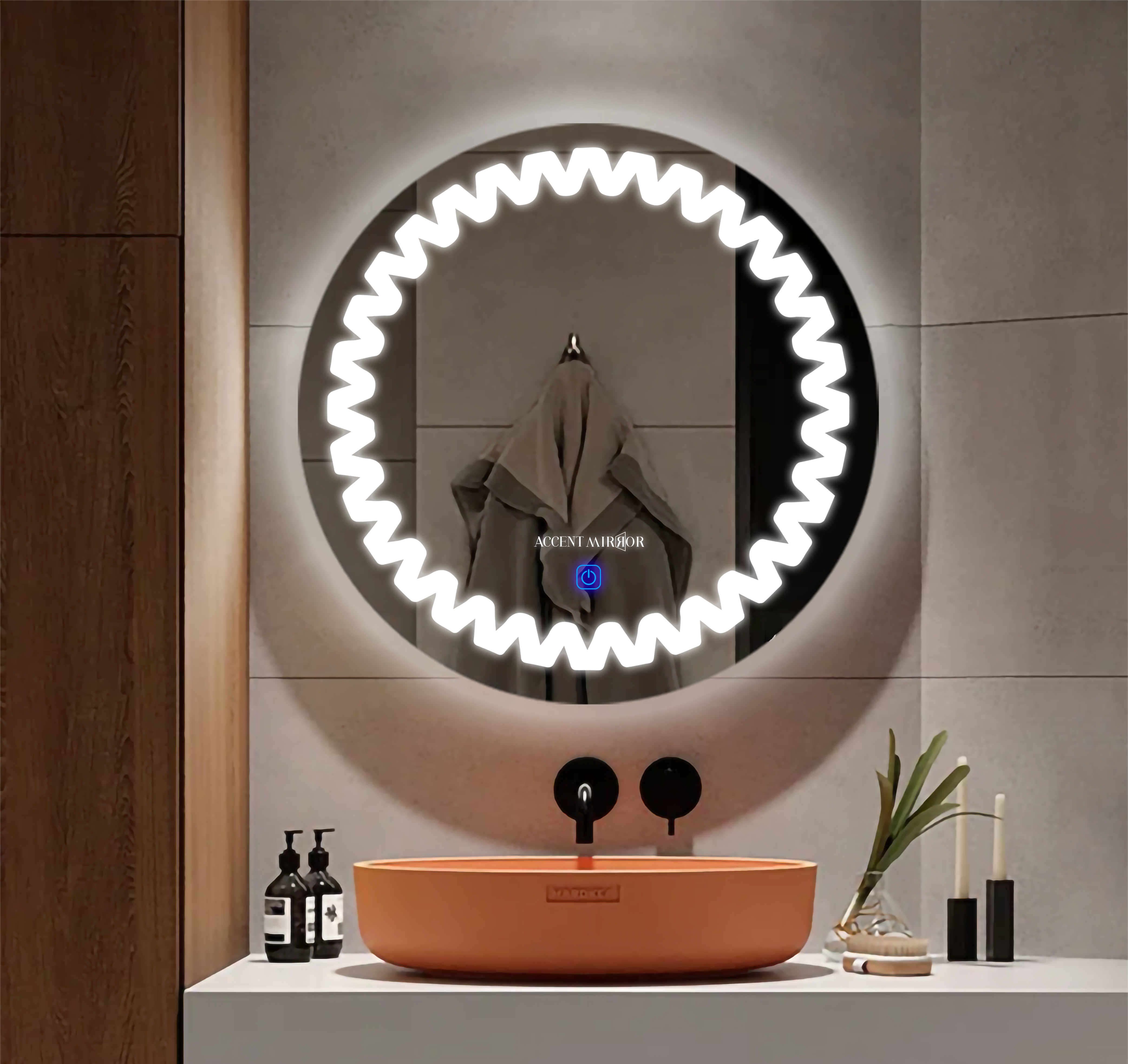 Maxie Led Bathroom Mirror With Touch Sensor & Dimmable (3 Lights Integrated)