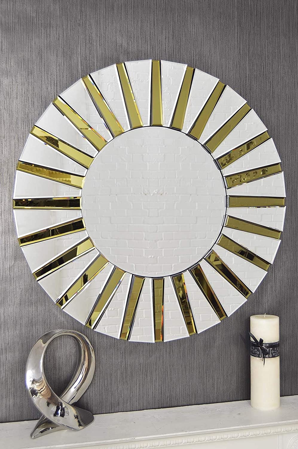 Accent Round Decorative Wall Modern Mirror
