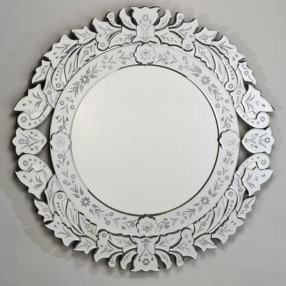 Accent Silver Round Wall Mirror