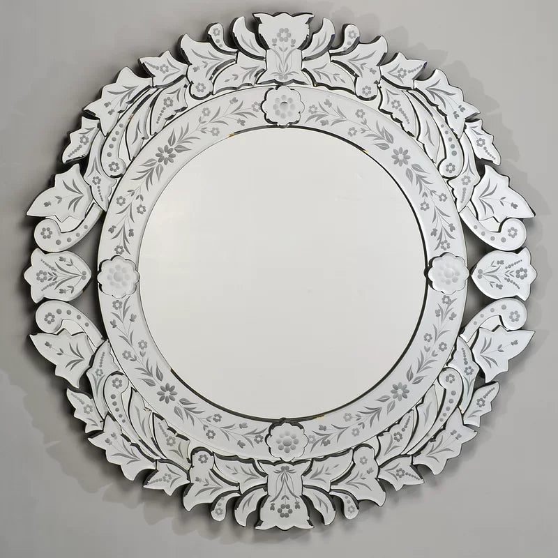 Accent Silver Round Wall Mirror