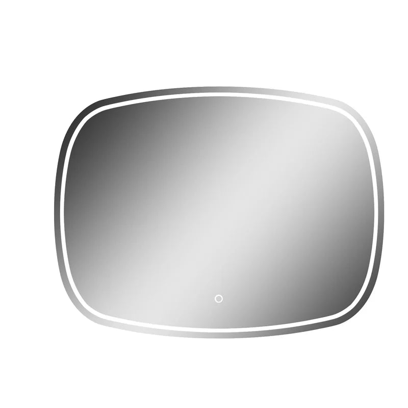 Aldfreck Oval LED Wall Mirror With Touch Sensor (3 Led Lights Integrated)