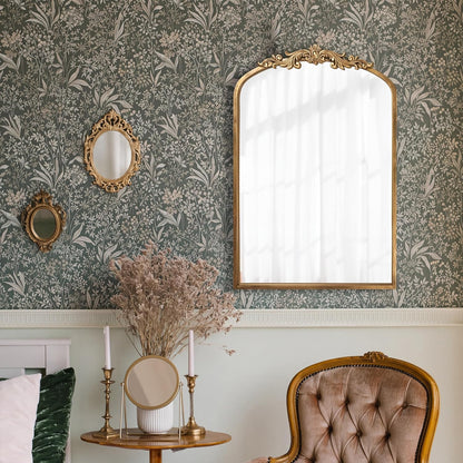 Arched Antique Baroque Mirror