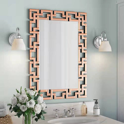 Art Deco Rose Gold Modern Mirror