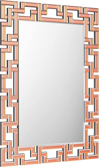 Art Deco RoseGold Modern Mirror