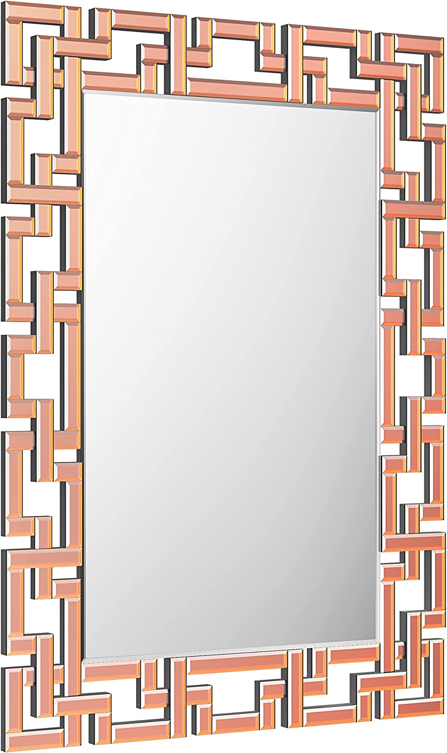 Art Deco RoseGold Modern Mirror