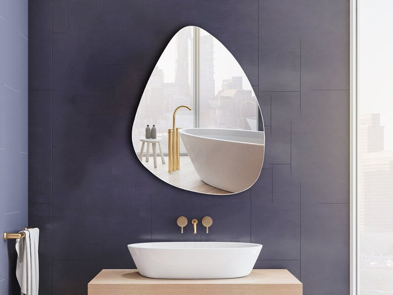 Assymetric Irregular Frameless Wall Mirror