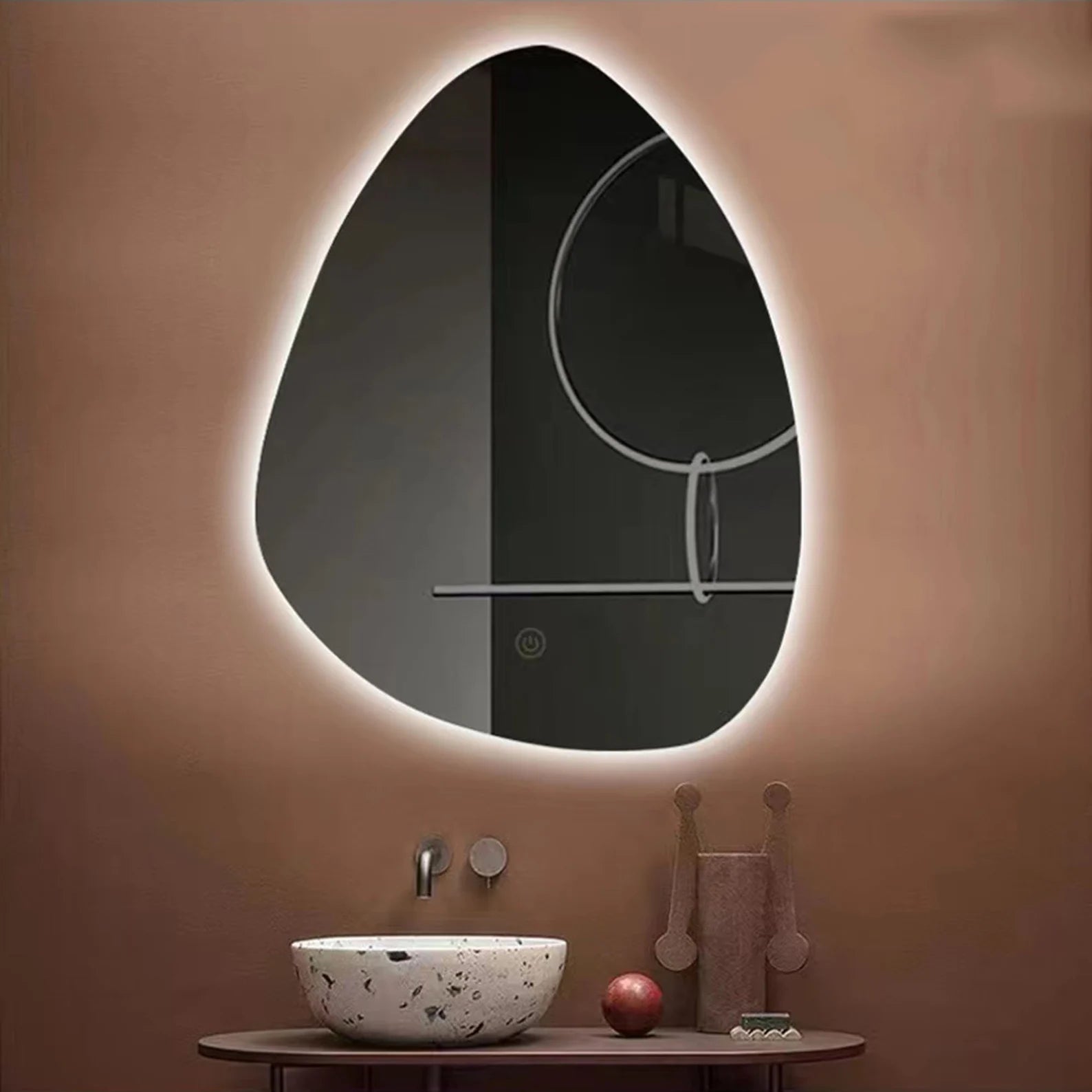 Asymmetrical Class A Backlit Led Bathroom Mirror (3 Lights Integrated)