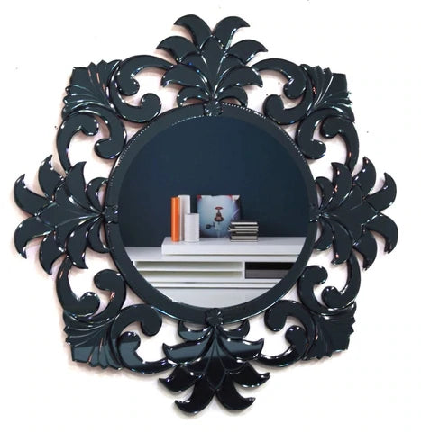 Black Tip Top Wall Mirror