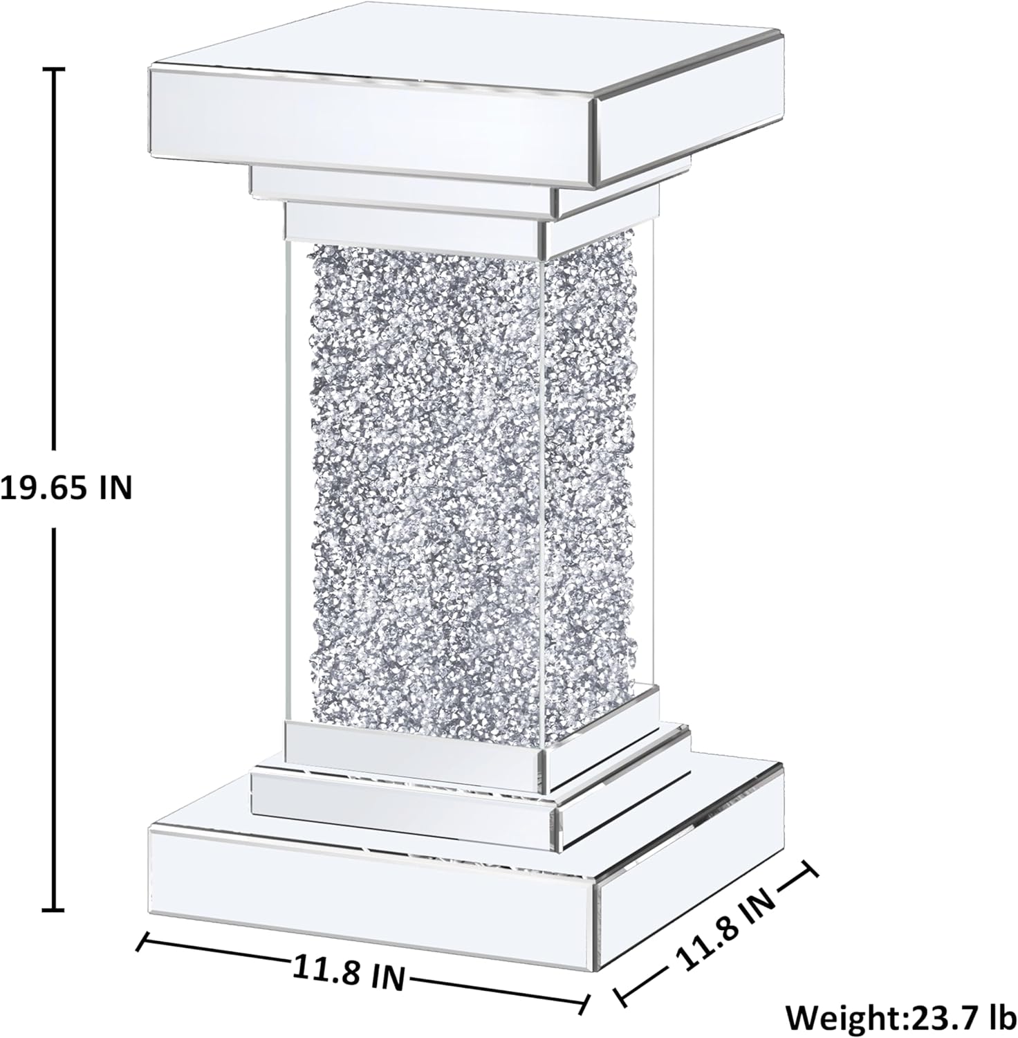 Bling Modern Style Accent Mirrored Table (Luxury Collection)