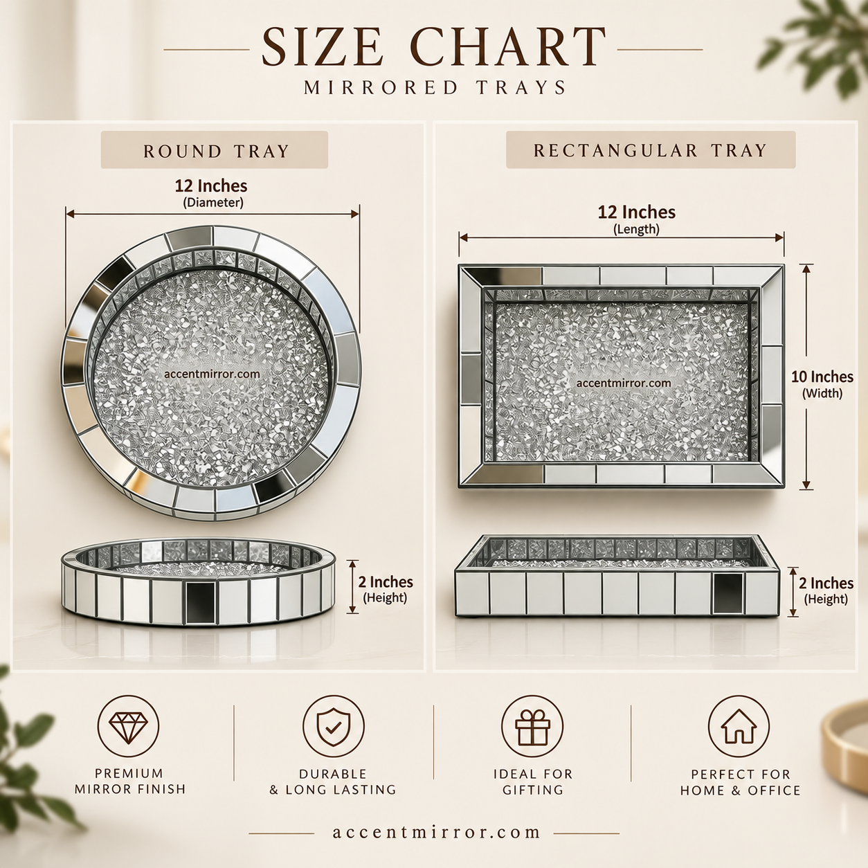 Mirrored Tray