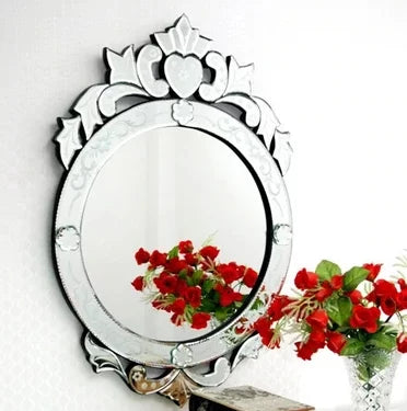 Crown Round Venetian Mirror