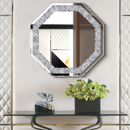Crystal Crush Diamond Hexagonal Mirror