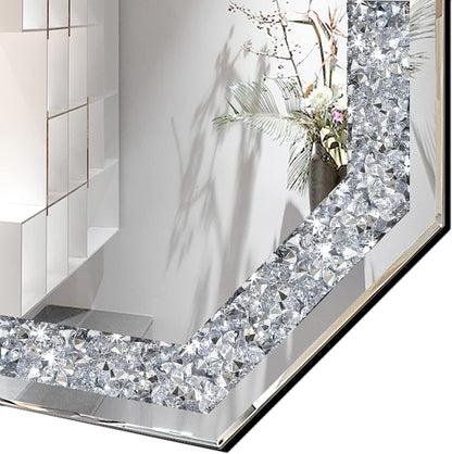 Crystal Crush Diamond Hexagonal Mirror