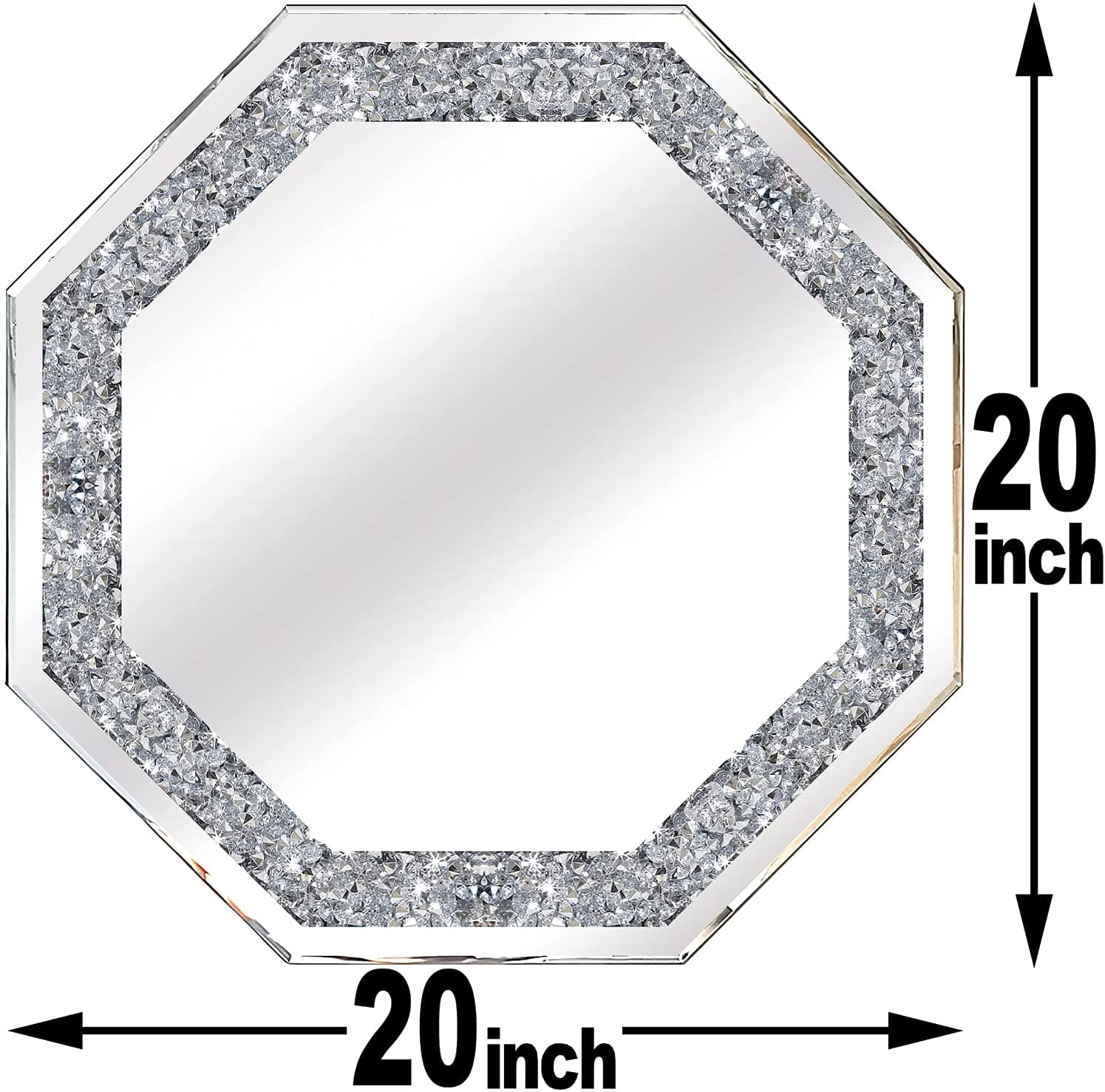 Crystal Crush Diamond Hexagonal Mirror
