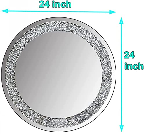 Crystal Wall Venetian Round Mirror