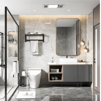 Curve Rectangle Wood Mirror