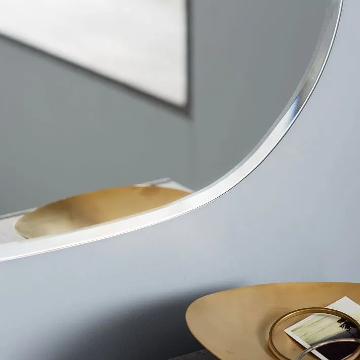 Curvy Oval Frameless Mirror