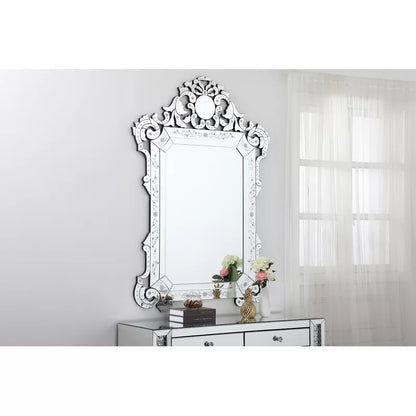 Danyel Arch Crowned Top Silver Dressing Table Mirror