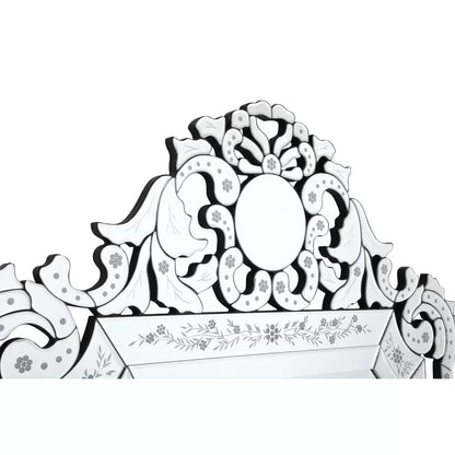 Danyel Arch Crowned Top Silver Dressing Table Mirror